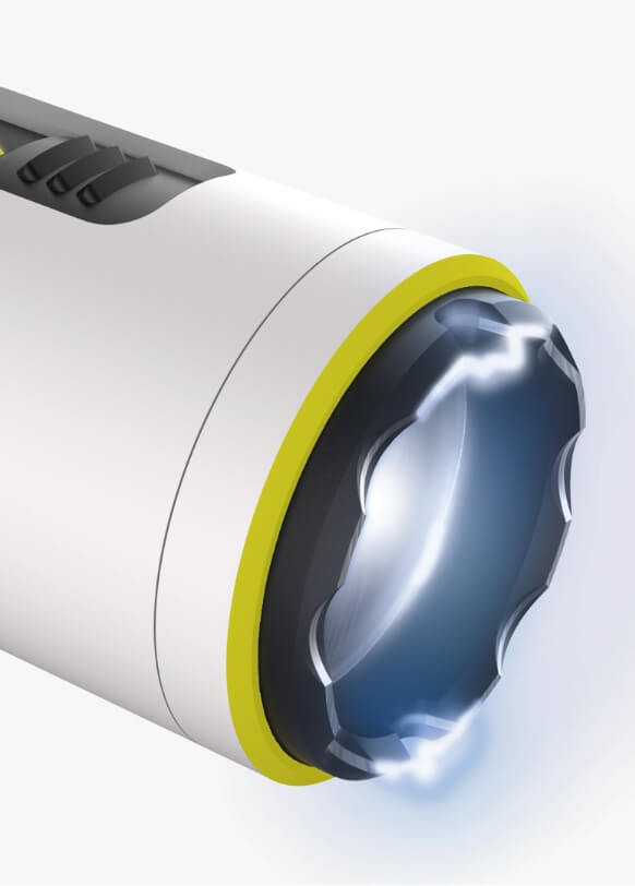A close up of a TASER device